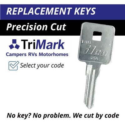Trimark Keys Camper RV Motorhome Replacement Key Cut to your Code TM201-TM250
