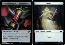Blood (017) // Spirit (003) Foil Token Innistrad: Crimson Vow VOW MTG Magic