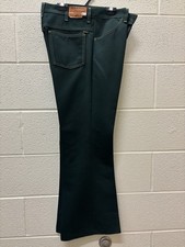 Vtg 70s Farah Pants Flare Leg 33x31 Western Disco NOS Polyester Bell Bottoms