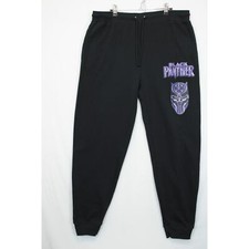 Marvel Studios Black Panther Sweatpants Activewear Joggers Pants Unisex XL Black