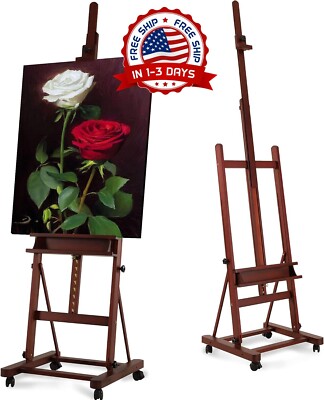 Caballete de exhibición y pintura de madera de haya ajustable resistente new us