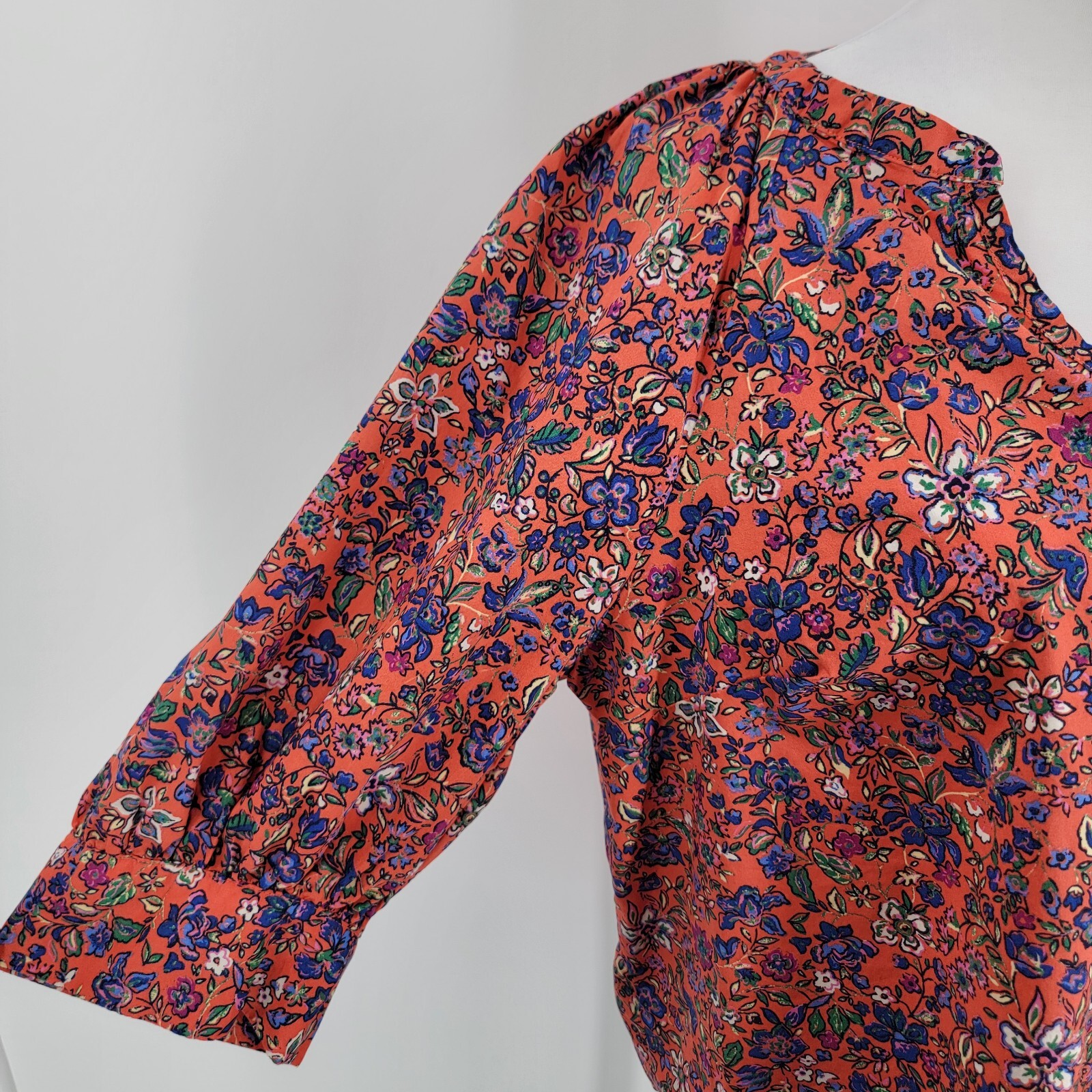 Universal Thread Blouse Womens Large Orange Coral… - image 7