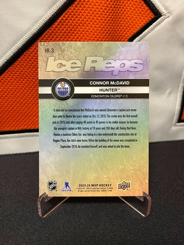 Connor McDavid # Oilers # 2023-24 Upper Deck MVP Hockey ICE REPS GOLD #IR-3 - Bild 2 von 2