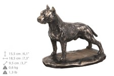Am Staffordshire Terrier Memorial Urn for Dog's ashes,with dog statue Pet Casket