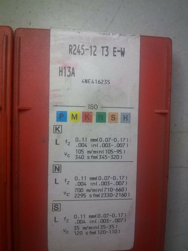 (10 NEW INSERTS) SANDVICK INSERTS R245-1273E-W H13A K25 M20 0N0543982 - Picture 6 of 8