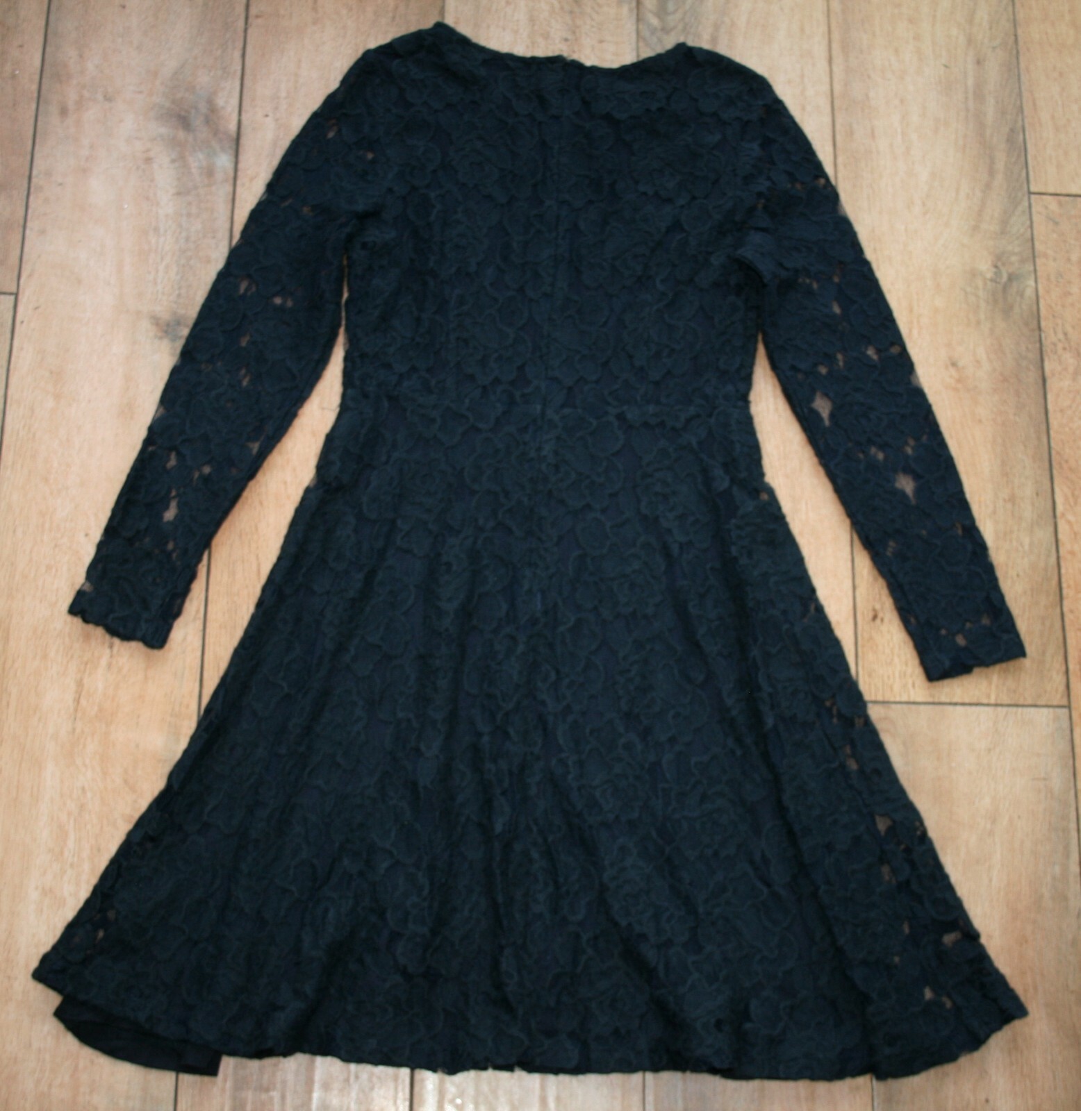 KALIKO navy floral lace fit \u0026 flare 