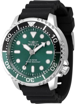 INVICTA 47223 PRO DIVER HERREN UHR SILIKON GRÜN 48mm UNTERPREIS