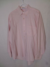Chaps Oxford Wrinkle Free Pink Button Up Long Sleeve Sz 16-16 1/2 34/35 Large