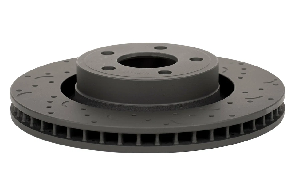 Rotores de freno trasero Hawk HTC4953 Talon perforados y ranurados para 06-07 Subaru Impreza Foto 3 de 4