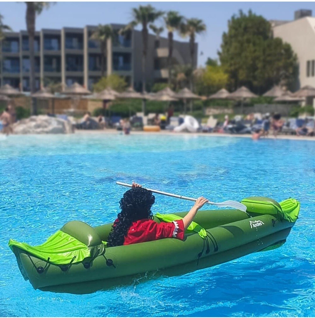 Andes 2 Person Double Paddle Stable Inflatable Canoe Kayak ...