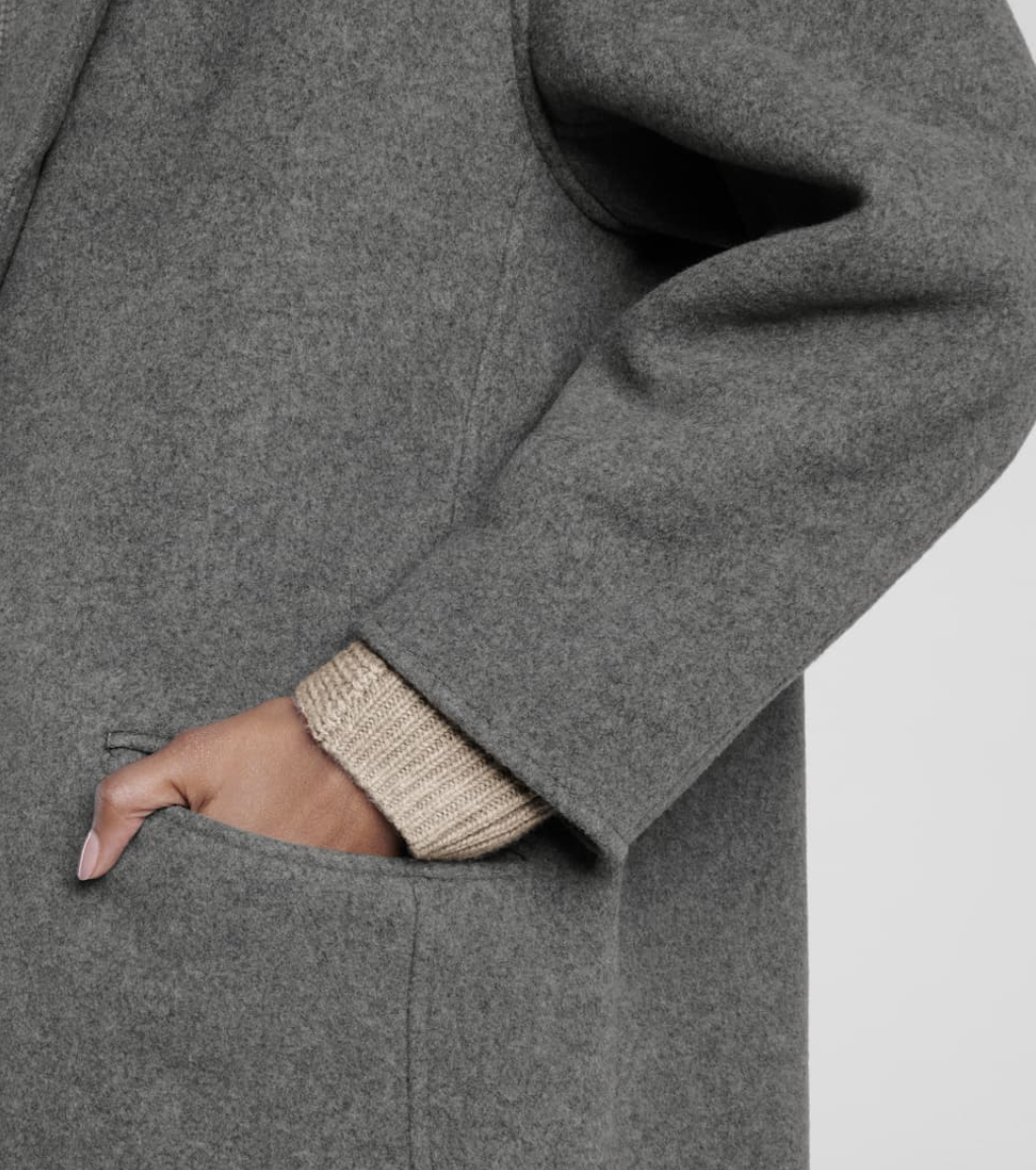 oversized wool-blend coat 
