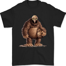 Alien in a Bigfoot Fancy Dress Outfit Ape Gorilla Mens T-Shirt 100% Cotton