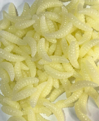 7/8 Maggot Grubs For Crappie And Other Panfish (100 Count) Soft Plastic Baits