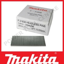 Makita F-31838 25mm 23G 0.6mm Bright Headless Pins for BPT & DPT Nailers 10000PK