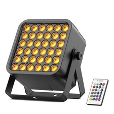 72W Rechargeable Par Lights RGB 3IN1 LED Battery Powered Stage Light with Remote