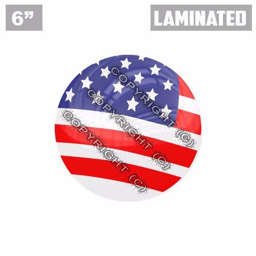 1 Custom X LARGE Laminated Glossy 6" 3M Premium Decal Sticker USA AMERICAN FLAG - Picture 1 of 2