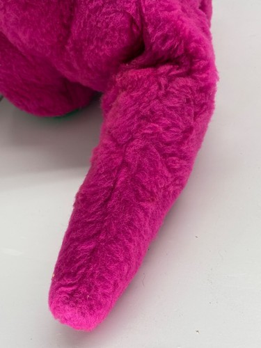Vintage White Mouth Barney Plush Purple Dinosaur Green Feet No Spots 23” RARE - Picture 9 of 19