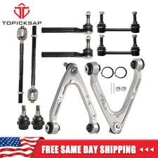 10Pcs Front Upper Control Arm w/Ball Joint Sway Bars Kit for 2006-2010 Hummer H3