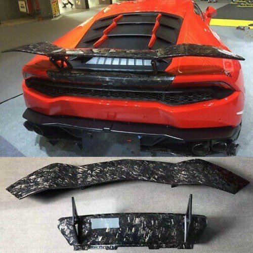Forged Carbon Fiber Rear Spoiler Car Wing Base For Lamborghini Huracan LP610 - Picture 1 of 9