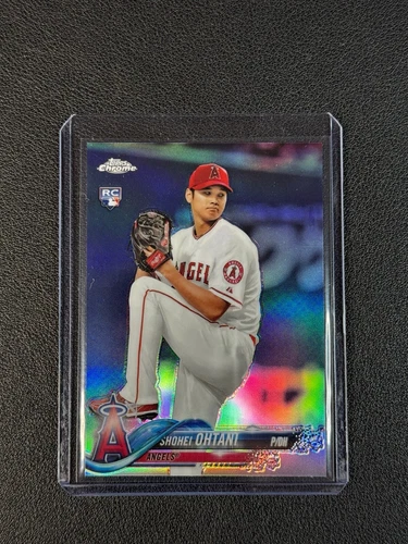 SHOHEI OHTANI 2018 TOPPS CHROME #150 ROOKIE REFRACTOR RC DODGERS RARE