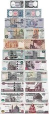 Egypt set 11 pcs 5+10+25+50 piastres+1+5+10+20+50+100+200 pounds UNC random year