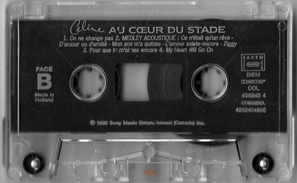 Céline Dion – Au Cœur Du Stade, Original Cassette, Europe Version - Image 4 of 4