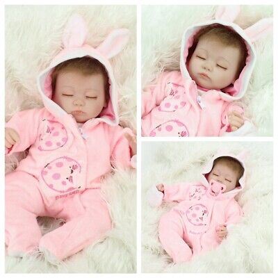 17/'/' Handmade Lifelike Baby Reborn Toddler Girl Doll Soft Silicone Vinyl Newborn