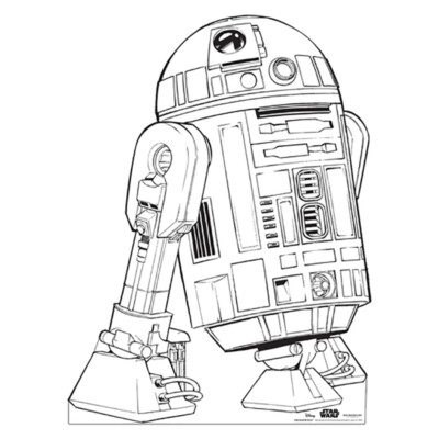 COLOR ME R2-D2 Star Wars Lifesize CARDBOARD CUTOUT