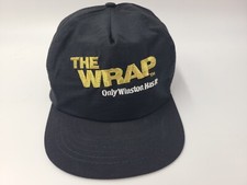 Vintage Winston Cigarettes The Wrap Only Has It Nylon Snapback Hat Cap Men Black