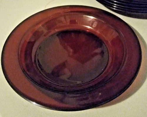 Arcoroc France Ruby Red Cereal/Soup Bowls Vintage 8.5 in.  8 pcs. Fabulous!