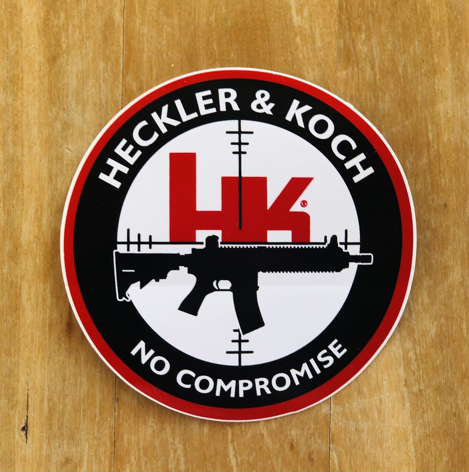 HK HECKLER & KOCH ROUND Decal Sticker 416 MP5 HK45 USP P7 VP9 UMP 417 P30 P2000