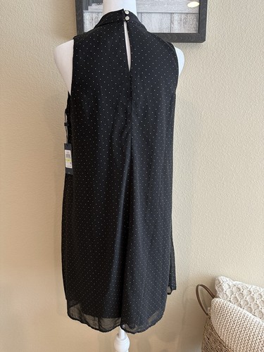 Abito con borchie Tommy Hilfiger da donna nero collo alto oro, foderato - taglia 4 - Foto 3 di 12