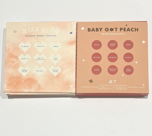 Colourpop MISS BLISS & BABY GOT PEACH Eyeshadow Palette Set Authentic New - Picture 8 of 8