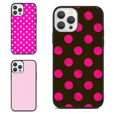 Phone Case For Samsung Galaxy Apple iPhone 14 15 Rose Pink Red Polka Dot