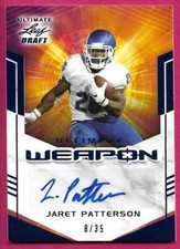 2021 Leaf Ultimate Draft Football JARET PATTERSON Rookie Weapon Autograph 8/35