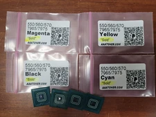 4 x Toner Chip (1525 - SOLD) for Xerox 550, 560, 570 WC 7965, 7975 Refill