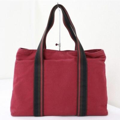 Hermes Troca Horizontal Tote Bag Red Cotton 17.3 inch | eBay