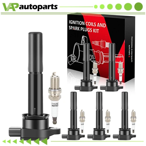 6 For 2004-2007 Mitsubishi Galant 3.8L V6 Ignition Coil & Spark Plug