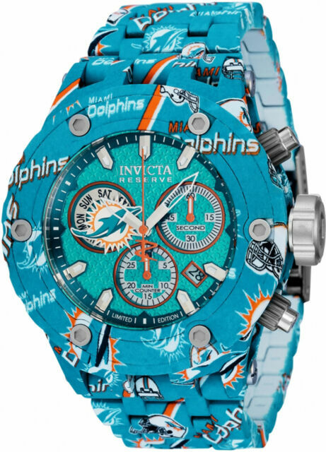 Invicta 34733 NFL Miami Dolphins Blue 