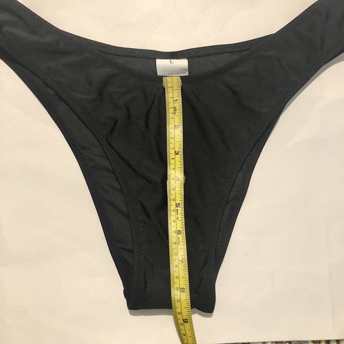 Bellecarrie hoch geschnittene extra freche Bikinihose mit hohem Bund schwarz Größe Large - Bild 8 von 9