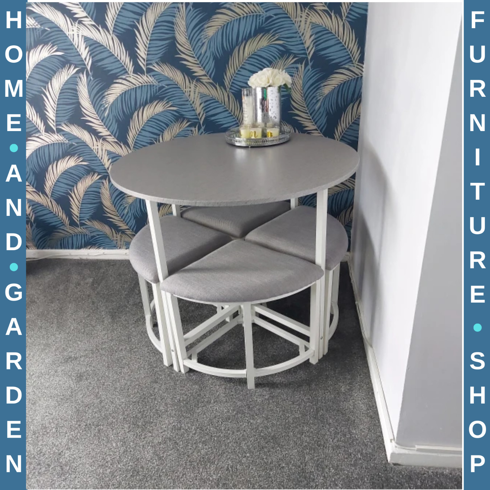 Small Dining Table Chairs Kitchen Furniture Set Space Saving