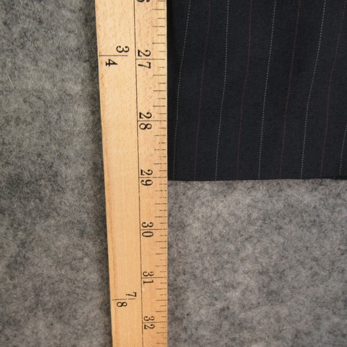 Reed St James Pants Mens 44x32* Blue Pinstripe Flat Front Wool Blend Dress Pants - Picture 9 of 16