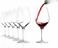 Set 6 WeingläSer FüR Vino Rot Exquisit, 480 Ml Glas Kristallklar