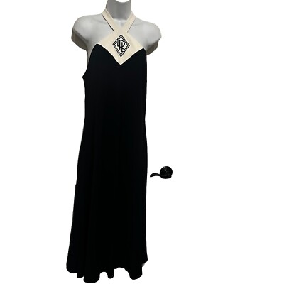 slim fit dress slacks Vintage Ralph Lauren Silk Lamé Dot Halter Dress – Recess main image 0
