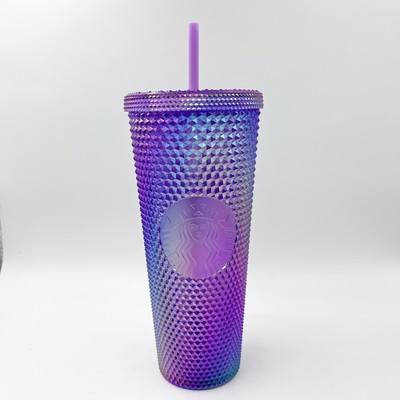 starbucks 2022 purple oil slick 24oz studded cup tumbler