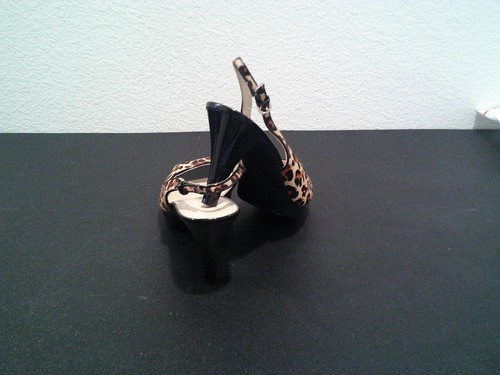 Nine West Damen-Slingback offene Zehenpartie 3,5"-Absatz Leopard Größe 8 - Bild 4 von 7