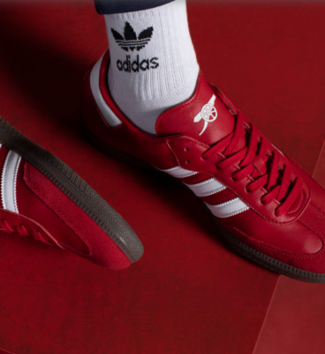 Arsenal FC X Adidas Sambas  Power Red  US 8.5, UK 8, FR 42, JP 265, CHN 260