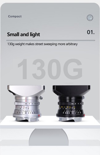 Zhongyi Mitakon Speedmaster 28mm F5.6 Full Frame Lens for Leica M mount Camera - Picture 2 of 12