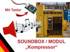 Soundbox Soundmodul "Kompressor" Modellbahn Sound mit Lautsprecher + Taster
