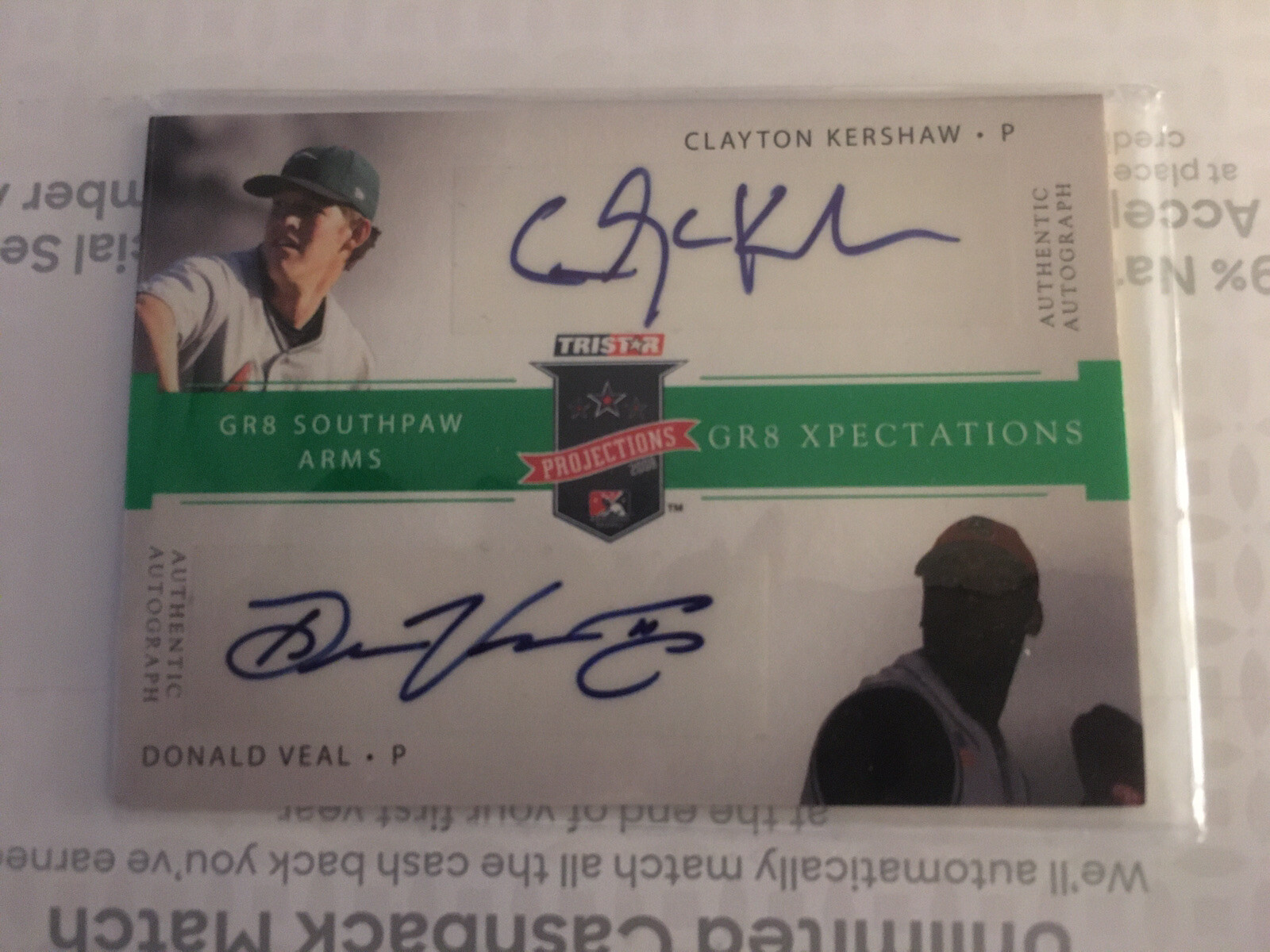 Clayton Kershaw 2008 Tristar Projections Gr8 Expectations Auto /50 Dodgers 